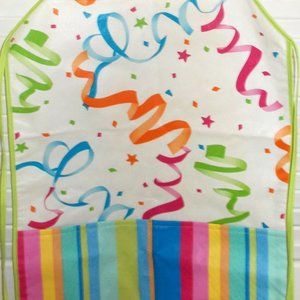 Kid's Small APRON Birthday Celebration Party Craft Wipe-Clean Vinyl Pockets 4-6